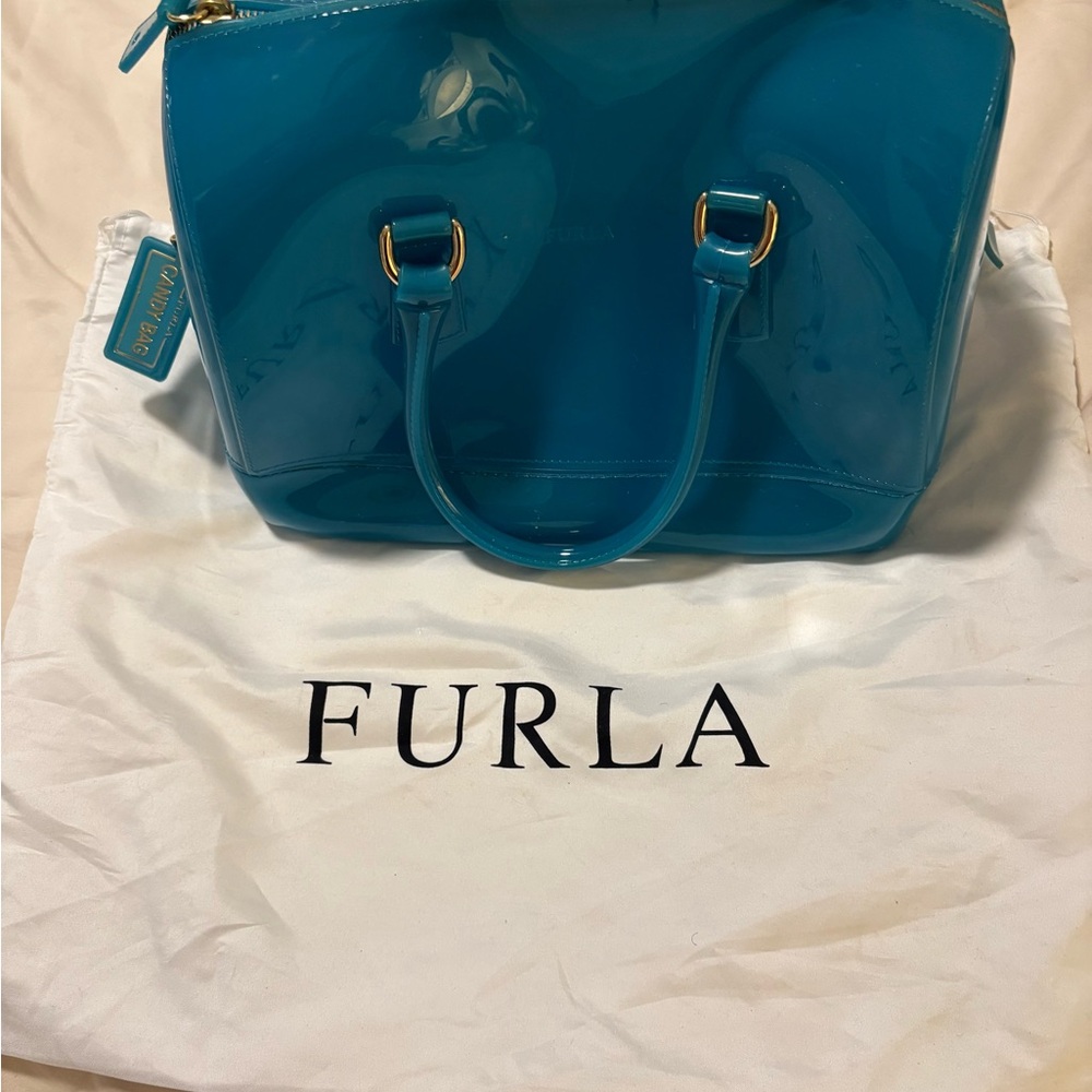 Furla blue jelly bag